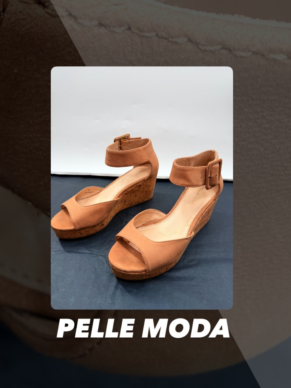 GUC Pelle Moda Oversize Buckle Cork Wedges